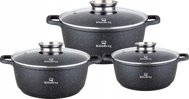 Набір алюмінієвих каструль та сковорідок Klonberg Premium, 12 предметів