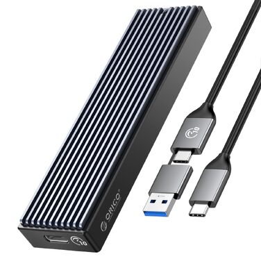 Зовнішній корпус (кейс) ORICO M.2 NVMe SSD USB-C 3.2 Gen2 10Gbps для PCIe M-Key/M+B Key (2230/2242/2260/2280), з підтримкою UASP