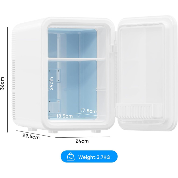 Mini холодильник Enventor 10L: компактний, тихий, з двозонним охолодженням (12V/220V) для авто, кімнати, офісу