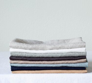 LK PureLife Kitchen Towels, 100% pure linen, 50.8 x 68.9 cm, stone-washed linen, extra soft, quick-drying, for dishcloths, dish towels, hand towels, 2-pack, natural