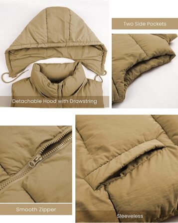 Степова жилетка Lentta Daen Ärellose з капюшоном та утеплювачем, зимова, камуфляж хакі (M)