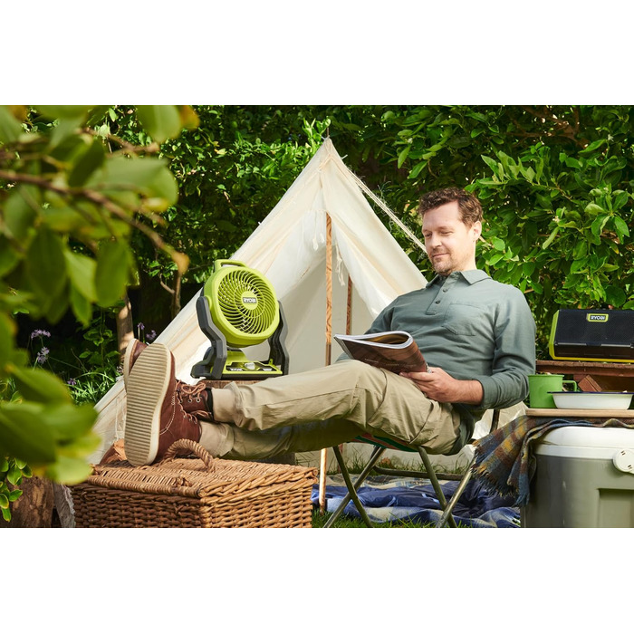 RYOBI RCF18-0: Акумуляторний вентилятор з кріпленням, 18V, зелений (діаметр барабана 19 см)