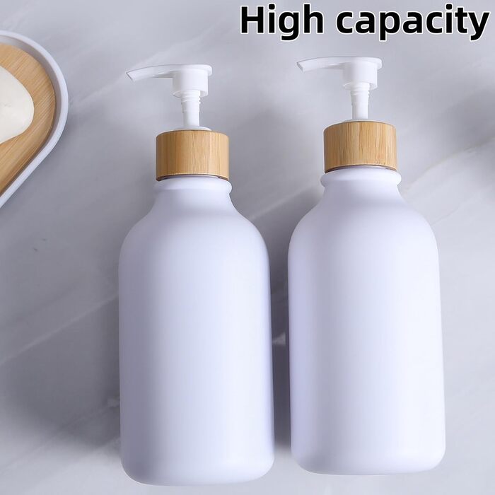 Набір аксесуарів для ванної кімнати, 9 предметів, бамбук, повний комплект: сміттєвий контейнер, дозатор мила, тримач для зубних щіток, щітка для унітазу, контейнер для ватних паличок, мильниця, матовий білий/оптичний сад