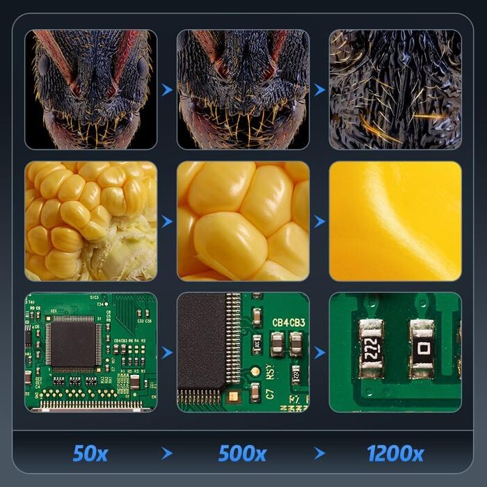 Цифровий мікроскоп Ashfly LCD 500x з дисплеєм 4.3