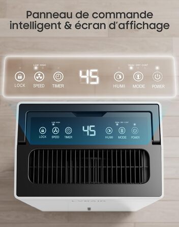 Електричний осушувач повітря 20 л/день – потужний, енергоефективний, портативний, з 3 режимами та регулюванням вологості, для дому