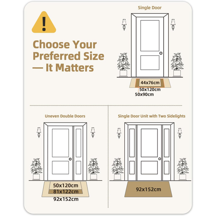 Килимок для дому COLOR&GEOMETRY 44x76 см – чорний, машинного прання, протиковзкий, вбираючий, мінімалістичний дизайн для входу, порогу та коридору