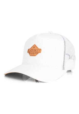 Кепка бейсболка Blackskies Essentials Trucker (унісекс) - біло-коричнева, сітчаста, для чоловіків та жінок, вуличний стиль, літо