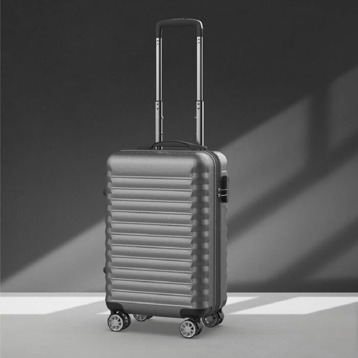 Набір валіз NEWTECK 4 шт. (75см, 63см, 53см, органайзер), ABS, жорсткий, сірий