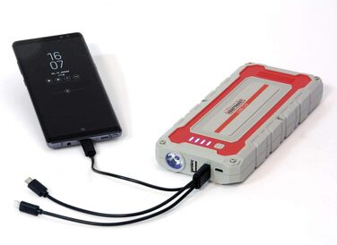 Портативний пусковий пристрій Dino KRAFTPAKET 12V-1500A: для авто, мото, човнів, кемперів та електромобілів. Підтримка GEL, EFB, AGM акумуляторів.