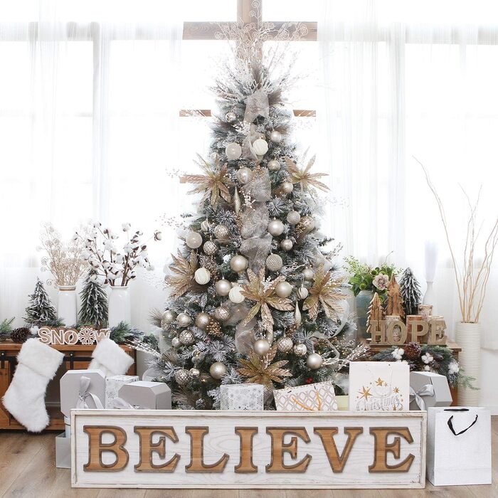 Елегантний новорічний декор Sea Team: набір прикрас на ялинку (60 мм, рожеве золото)