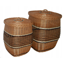 Кошик для прання з лози, 80 л, бежевий