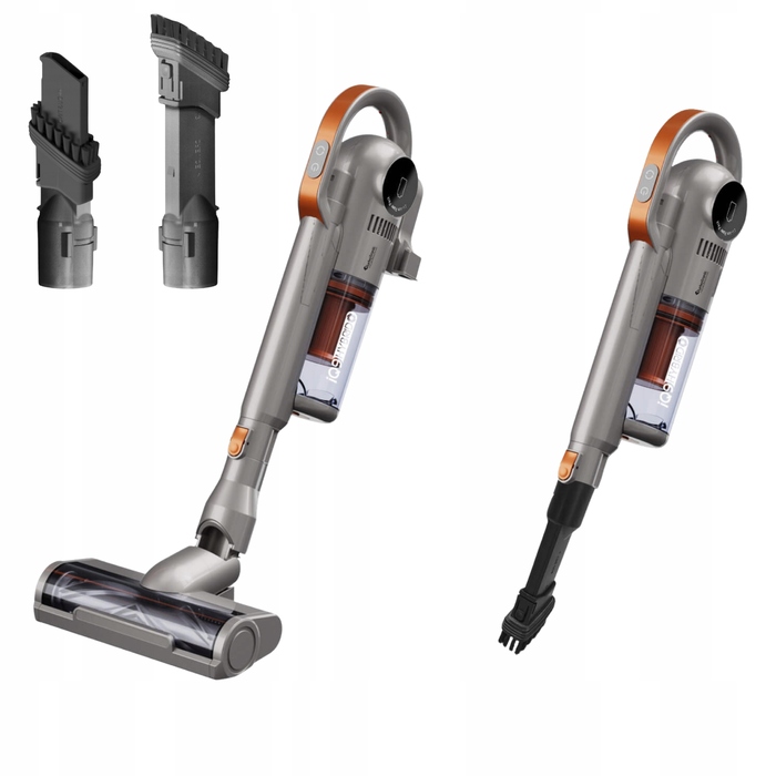 Вертикальний пилосмик TurboTronic TT-IQ9 ORANGE, сріблястий/сірий