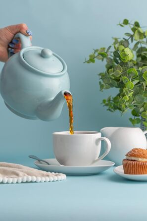 Чайник Price & Kensington з кераміки, 1,1 л, на 6 чашок, пастельний блакитний