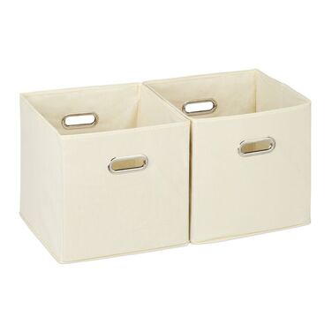 Relaxdays Fabric Storage Boxes, 2-Pack
