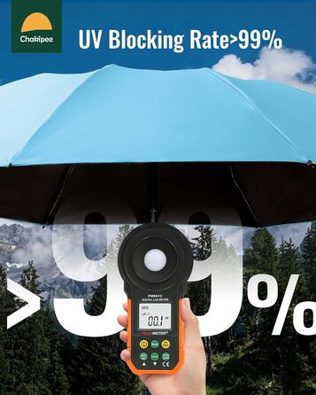 Чакіпі Парасолька велика, штормостійка, компактна для подорожей, автоматична, для жінок та чоловіків – UV-захист, 210T покриття, діаметр 97 см, 8 спиць (Бежевий, 108 см)