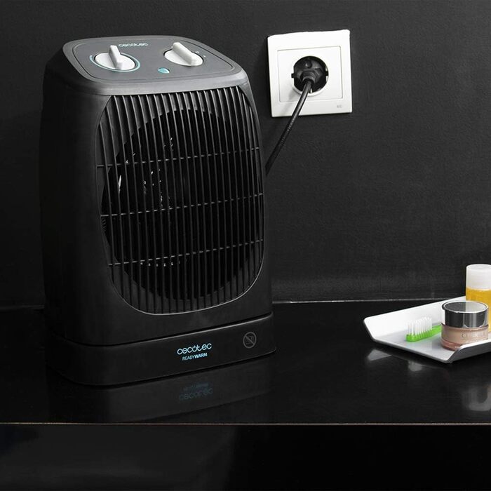 Теплова гармата Cecotec ReadyWarm 2070 Max Force, 2000 Вт, з функцією охолодження та обертанням, 3 режими роботи, чорна