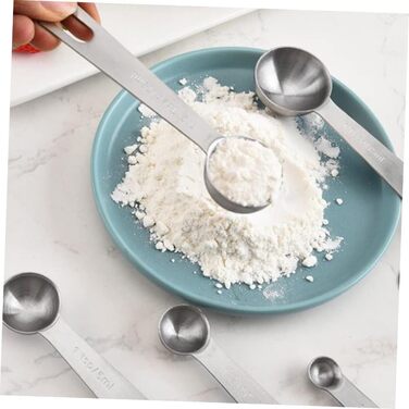Mikinona 15St Measuring Spoon Conversion Chart Portable Rice Spoon Measuring Cup Baking Mini Shovel Measuring Cup Set Measuring Cups Set Kitchenware Multipurpose Shovel Stainless Steel Silver