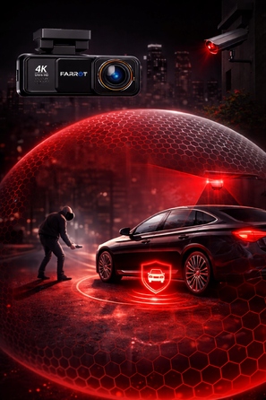 Автомобільний відеореєстратор FARROT A8 4K з GPS, WiFi, передньою та задньою камерами та функцією ADAS