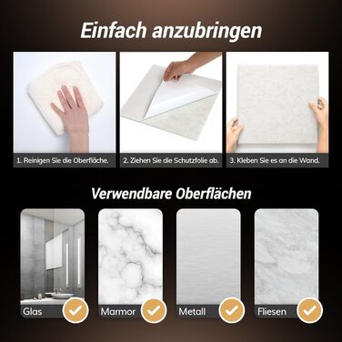 Акустичні панелі TONOR самоклеючі, квадратні звукопоглинаючі плити з поліестеру 30x30x0,9 см, 18 шт, сірі — шумоізоляція для стін, стелі та дверей