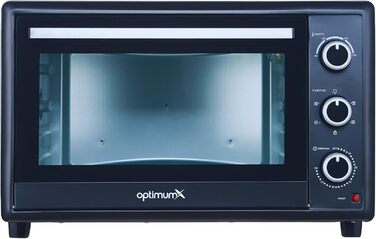 Міні-піч OptimumX 20L з конвекцією, таймером на 60 хв, для піци, 1380 Вт, чорний (60 літрів)