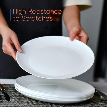 Набір посуду на 6 осіб (18 предметів), Opalglas, з мисками, десертними та обідніми тарілками (білий)