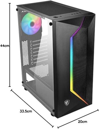 Корпус ПК MSI MPG 100R Mid-Tower для E-ATX з темперованим склом, Airflow, Mystic Light, підтримка 2x 360mm кулерів