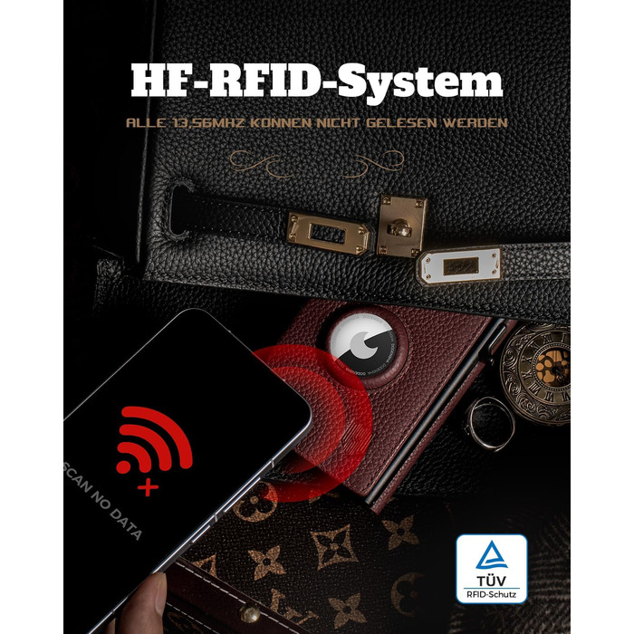 Чоловічий гаманець DODENSHA® MagSnap з RFID захистом та відділенням для AirTag, картхолдер, гаманець на 10+ карт, з відділенням для монет, фіолетовий (Lila-togo)