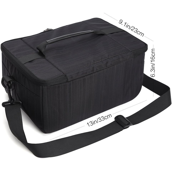 Сумка для камери Koolertron, чорна, для DSLR, водонепроникна, з регульованим ременем, з м'якою підкладкою, ударостійка