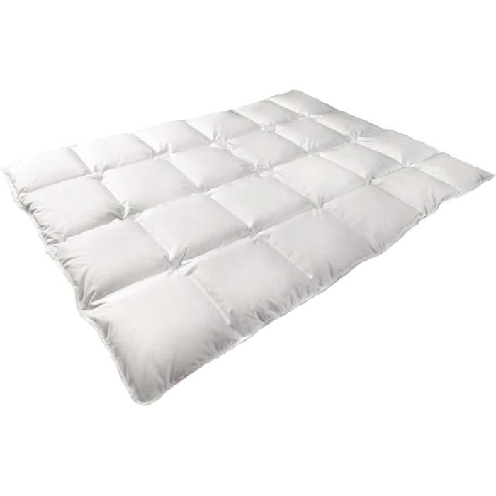 Ковдра з пуху Mayaadi Home 135x200 см, 2000 г, 70% гусиний пух, 30% перо, 100% бавовна, антиалергенна, вироблено в Європі