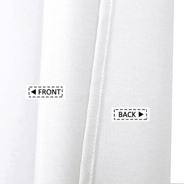 Штора для душу LinTimes з льону, 180x200 см, біла - важкий 240 GSM, з гачками, готельний люкс, машинне прання