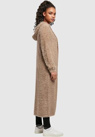 Кардиган жіночий з капюшоном та пір'ям Urban Classiс, чорний (XS, Softtaupe)