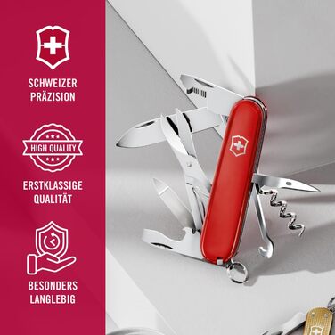 Мультитул VICTORINOX Companion 16 функцій, Swiss Made, для жінок, у подарунковій коробці (рожевий, блакитний, червоний)