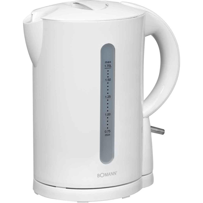 Електричний чайник Bomann WK 6090 CB білий 1.7L, 2200W з захистом від перегріву та BPA free