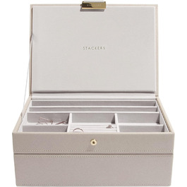 Набір скриньок для ювелірних прикрас Stackers Classic Medium Set of 2 (Taupe)