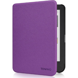 Чохол Tenago для електронних книг Tolino Shine Color/Shine 5(2024)/Shine 4(2022) та Kobo Clara Colour | BW | 2E, тонкий захисний чохол з авто-ввімкненням/вимкненням (квітка) (фіолетовий)