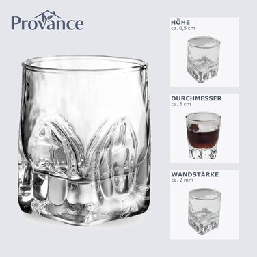 Набір келихів для шотів Provance Premium 4 шт, 40 мл (кришталь) - для віскі, рому, горілки, джину