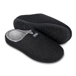 Фетрові домашні тапочки V.Step з пам'яттю форми, антиковзкі, зимові, чорні, 40/41 EU (для жінок та чоловіків)