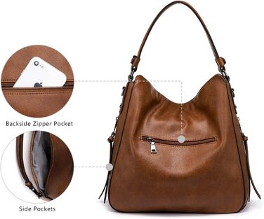 Жіноча сумка-шопер Reaer середнього розміру, чорно-пісочного кольору, зі шкіри PU, на плече та через плече, вінтажна сумка-хобо для роботи, офісу та покупок