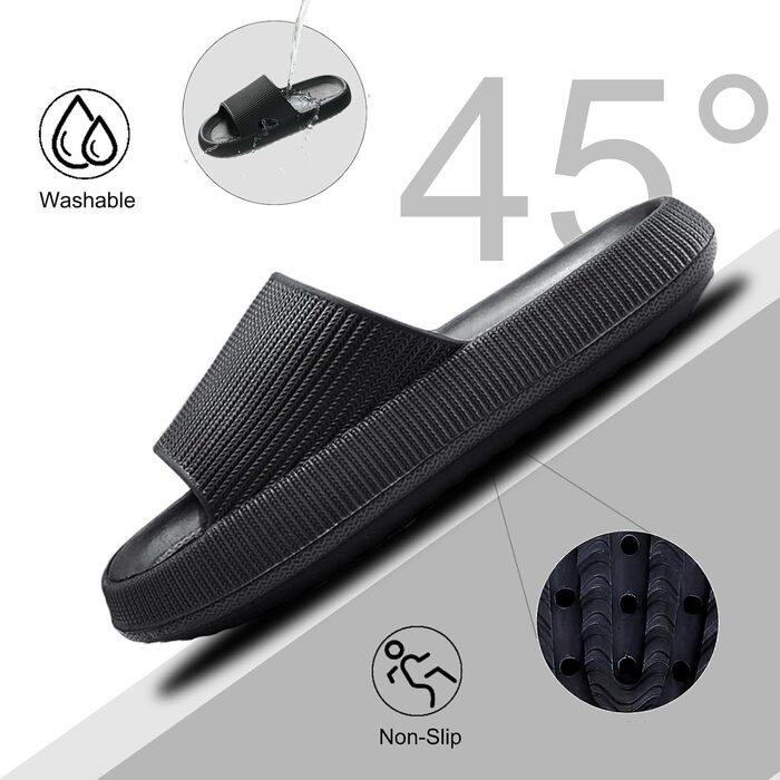 Шкарпетки для душу Donpapa: зручні, неслизькі, для дому та пляжу, чорні, 38/39 EU