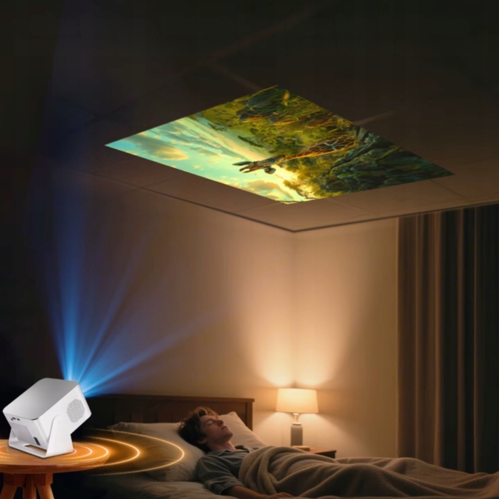 Портативний LCD-проектор Magcubic 4K LED, поворотний, білий