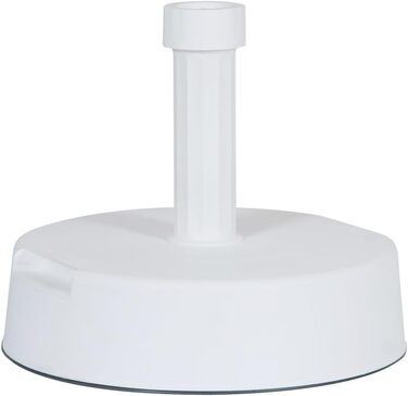 greemotion Parasol Stand - Parasol Stand for Round Parasols - Parasol Base Concrete & Plastic, 20 kg - Balcony Parasol Stand White for Garden, Terrace & Balcony