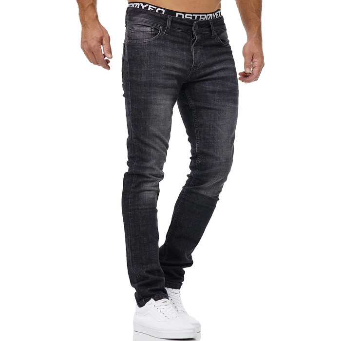 Чоловічі джинси Merish Slim Fit 1512 Stretch Denim (32W/32L, Чорний)