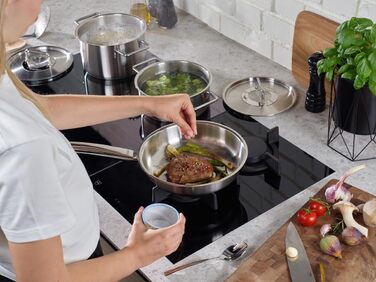 Сковорода Fissler Pure Collection Edelstahl 20 см, нержавіюча сталь, з внутрішньою шкалою, індукція, виготовлено в Німеччині