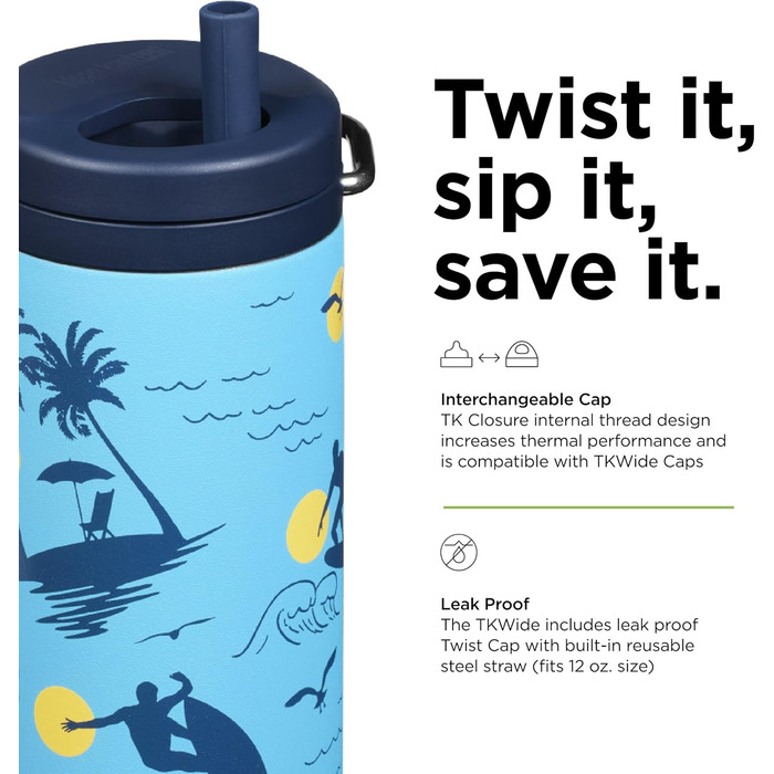 Klean Kanteen TKWide 340 g (with screw top) – (Blue)