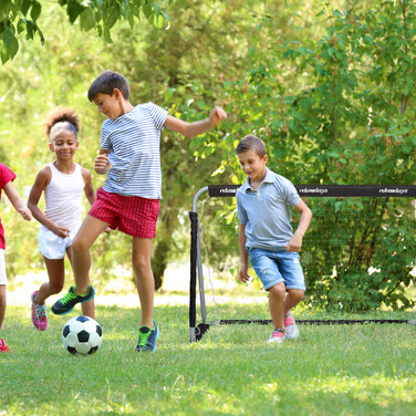 Relaxdays Football Goal Set, 2-Piece, Black