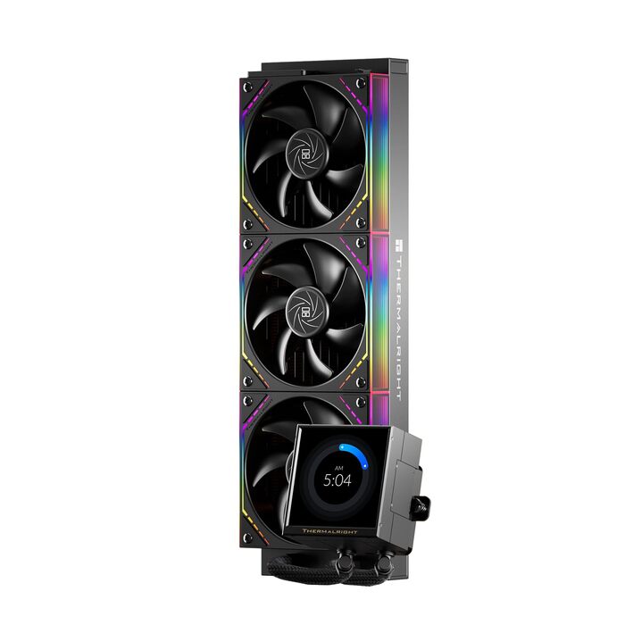 Система рідинного охолодження процесора TR Peerless Vision 360 ARGB Black, 3 PWM вентилятори, LCD-дисплей 3.95