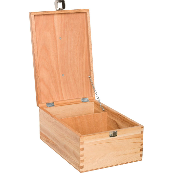 Redecker shoe polish box with a hinged lid made of beechwood