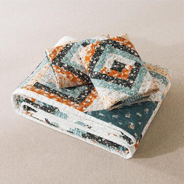 Комплект постільної білизни King Size у стилі ф armhouse від BEDIFANY, м'який пуховик King Size (249 x 218 см), легкий комплект постільної білизни Farmhouse для ліжка, прикраси для ліжка на всі сезони, 3 шт. (B - квітковий, Twin (173 x 218 см))