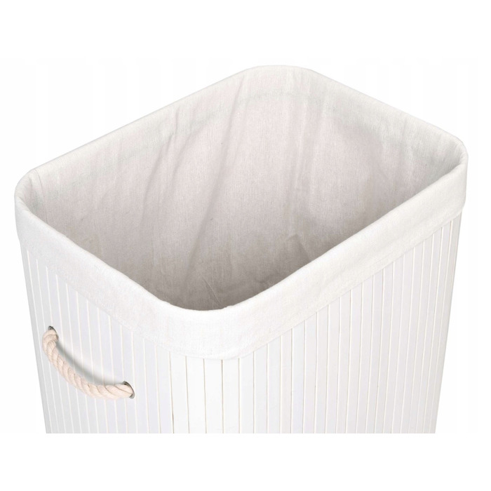 Кошик для білизни та одягу з кришкою, 80 л, 1 секція, білий