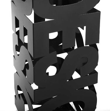 Modern Umbrella Stand for Entryway, Room, or Hallway - Metal, White & Black